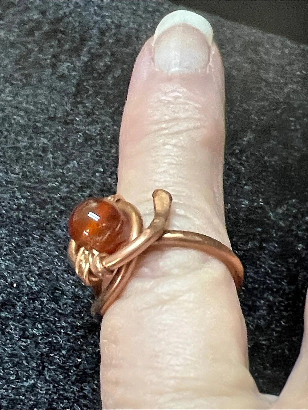 Brown orange Gemstone Ring